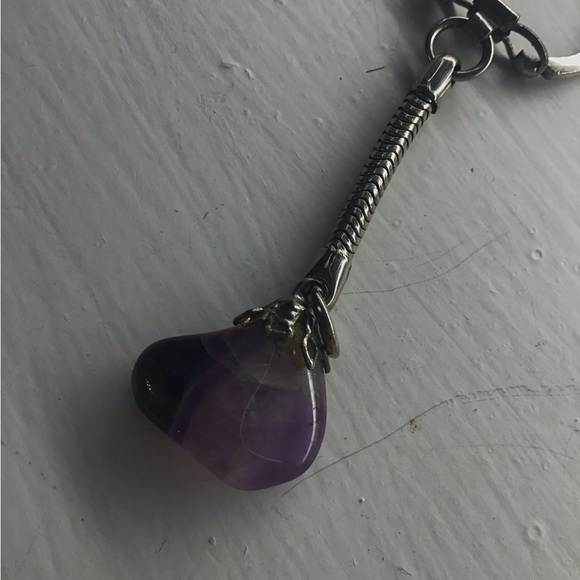 Amethyst Silver Keychain - Picture 4 of 4